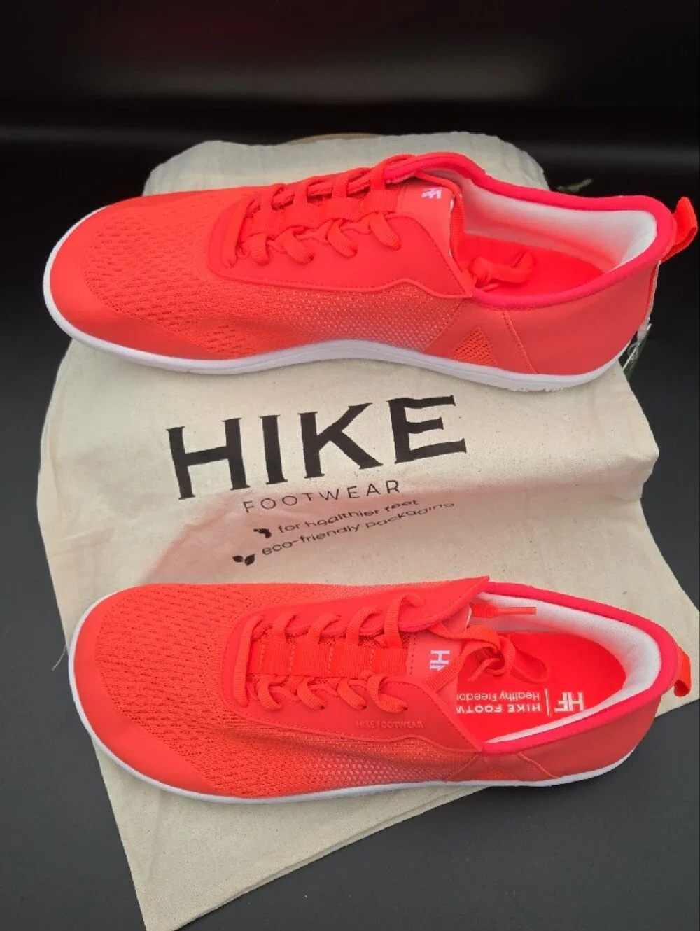 Hike Footwear Stride Orange Barefoot Wide Toe Box Lace Up Mens 10 10.5 Euro 43